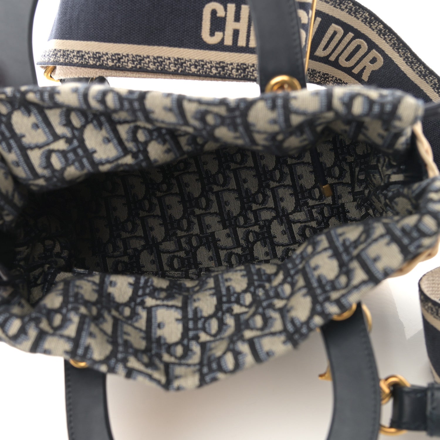 Christian Dior Wicker Oblique Medium Lady Dior Bag Blue 1114645