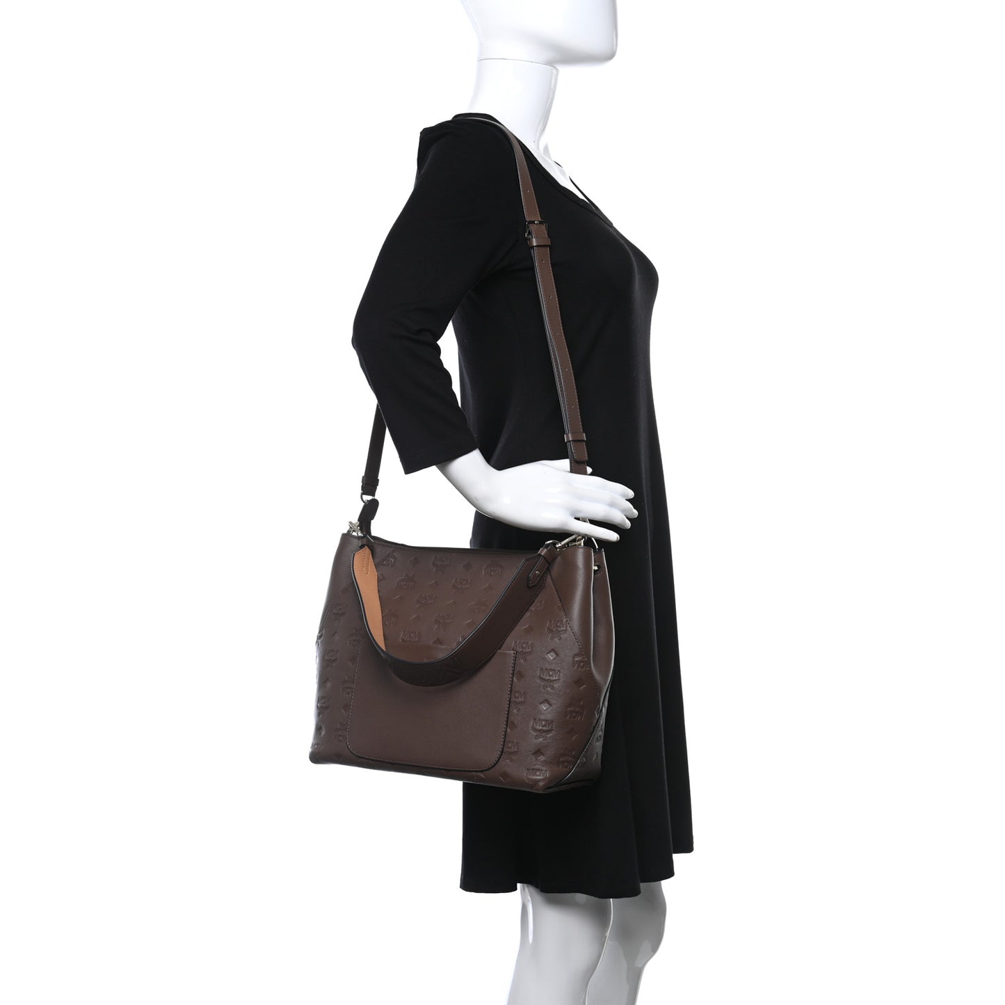 Calfskin Ottomar Monogram Medium Klara Hobo Chestnut