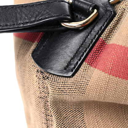 Burberry Canvas Mega Check Medium Ashby Hobo Black 24 of 24
