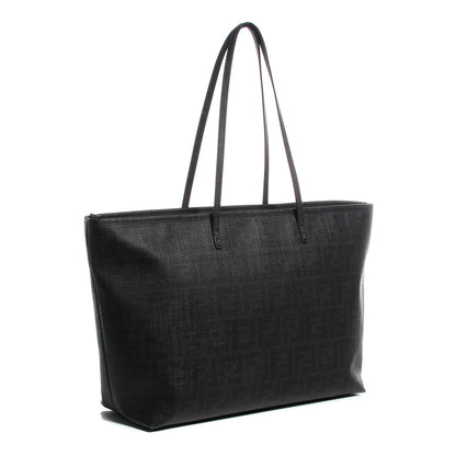Fendi Zucca Spalmati Large Roll Tote Black 3 of 9
