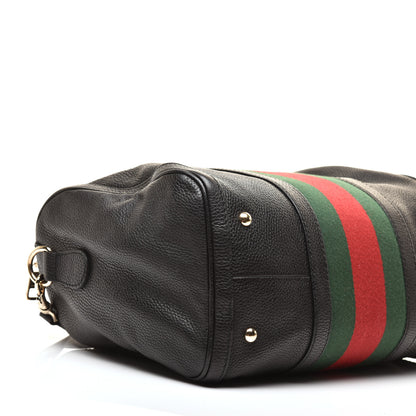 Gucci Calfskin Vintage Web Medium Boston Black 6 of 9