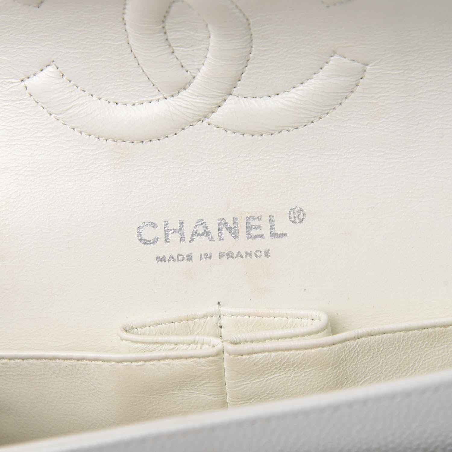 Chanel Caviar Quilted Medium Double Flap White 5 of 11