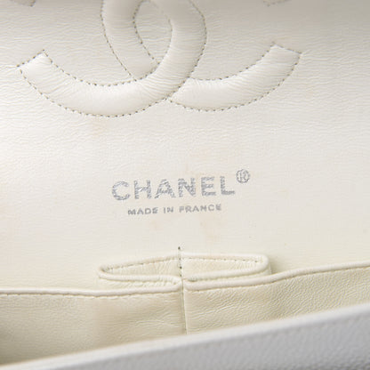 Chanel Caviar Quilted Medium Double Flap White 5 of 11