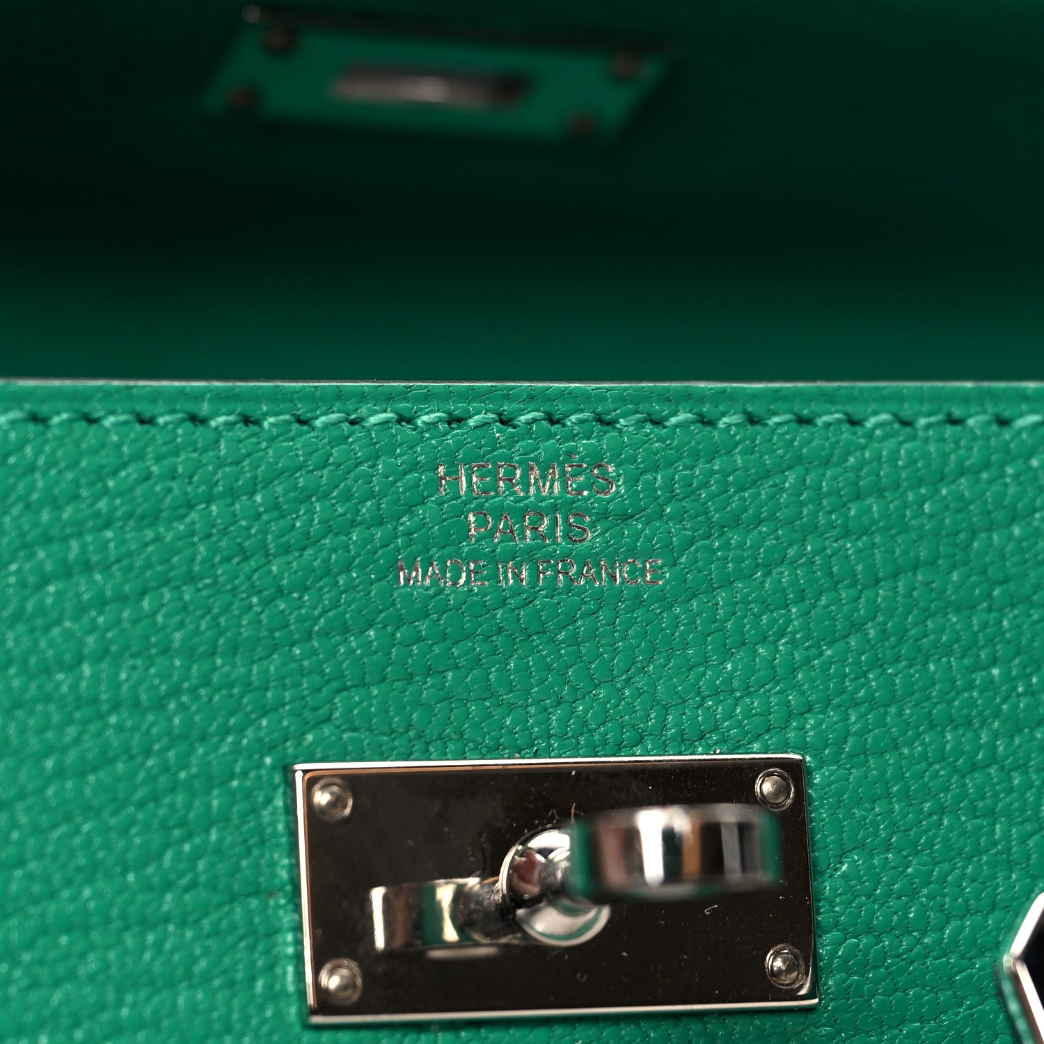 Hermes Chevre Mysore Kelly To Go Wallet Vert Vertigo 5 of 9
