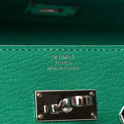 Hermes Chevre Mysore Kelly To Go Wallet Vert Vertigo 5 of 9
