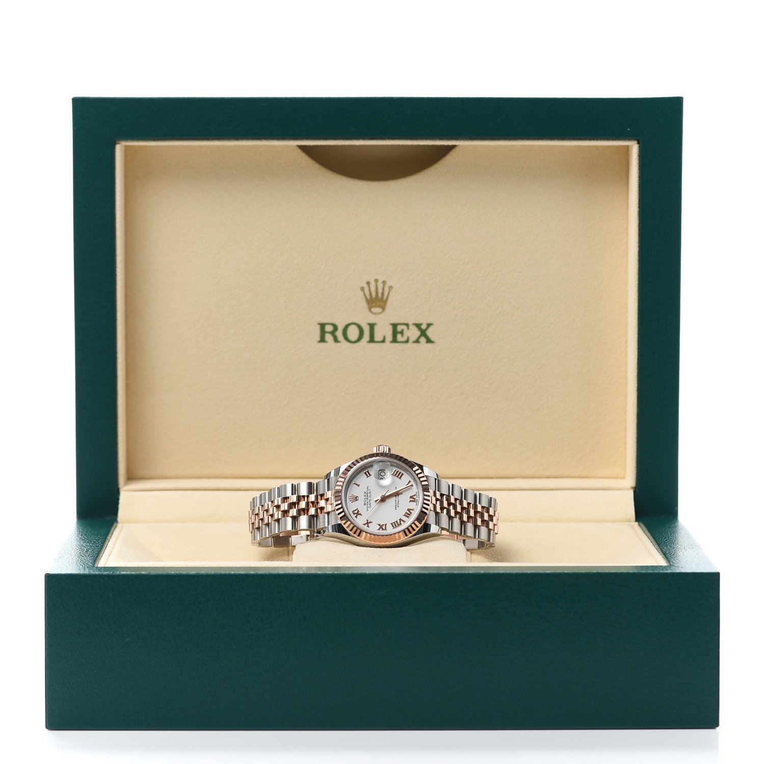 Rolex Stainless Steel 18K Everose Gold 28mm Oyster Perpetual Datejust Watch White Roman 279171 6 of 6