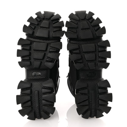 Prada Rubber Technical Knit Fabric Cloudbust Thunder High Top Sneakers 37.5 Black 7 of 11