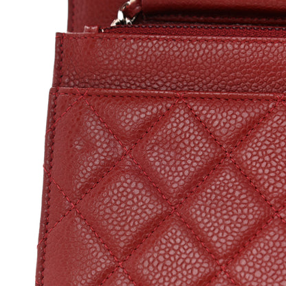 Chanel Caviar Quilted Wallet on Chain WOC Burgundy 11 of 14