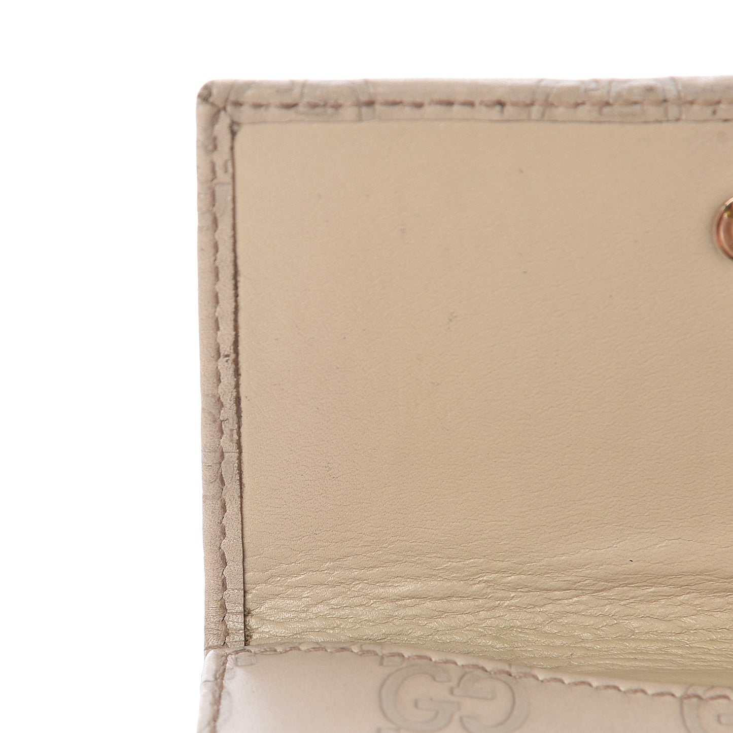 Guccissima Icon Bar French Flap Wallet White