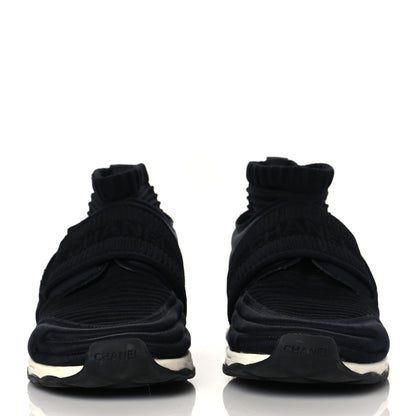 Chanel Stretch Fabric CC Sneakers 37 Black 2 of 8