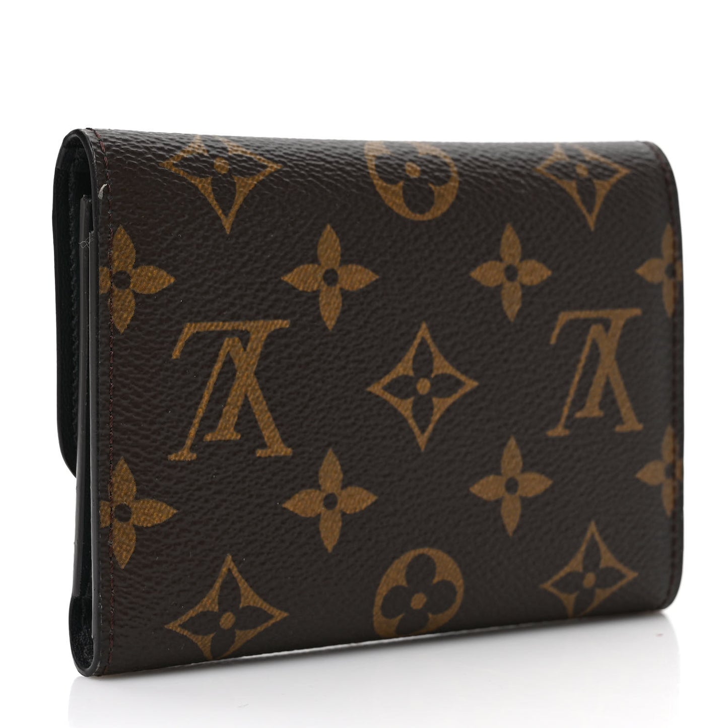 Monogram Flower Lock Compact Wallet Black