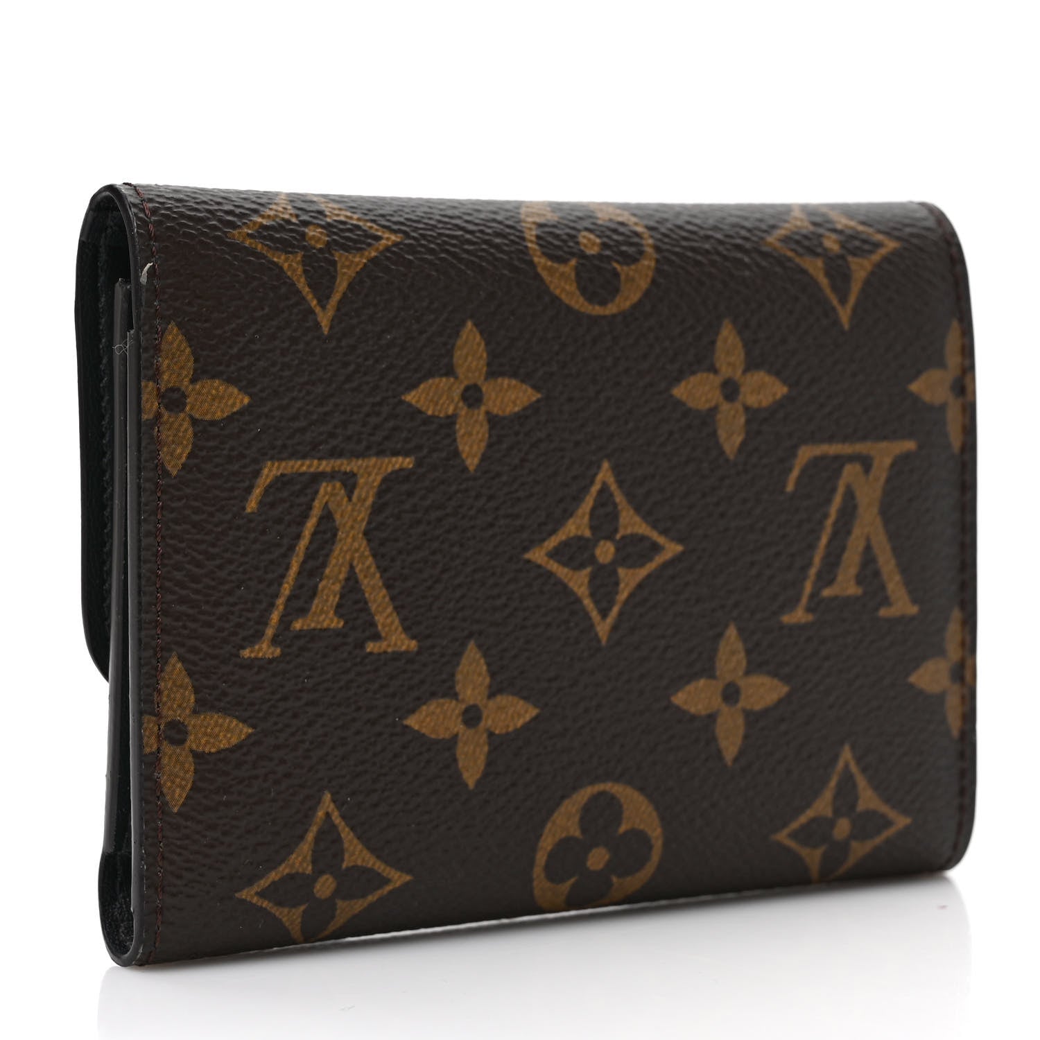 Louis Vuitton Monogram Flower Lock Compact Wallet Black 4 of 6