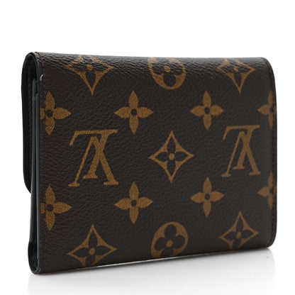 Louis Vuitton Monogram Flower Lock Compact Wallet Black 4 of 6