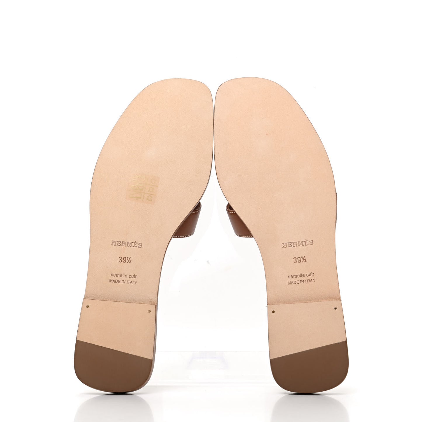 Box Calfskin Oran Sandals 39.5 Gold