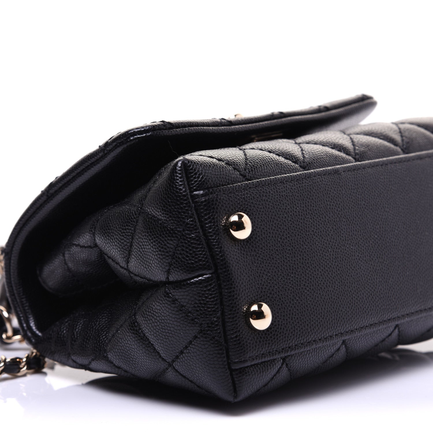 Chanel Caviar Quilted Extra Mini Coco Handle Flap Black 6 of 12