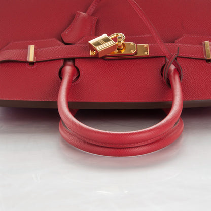 Hermes Epsom Birkin 30 Rouge Casaque 19 of 25