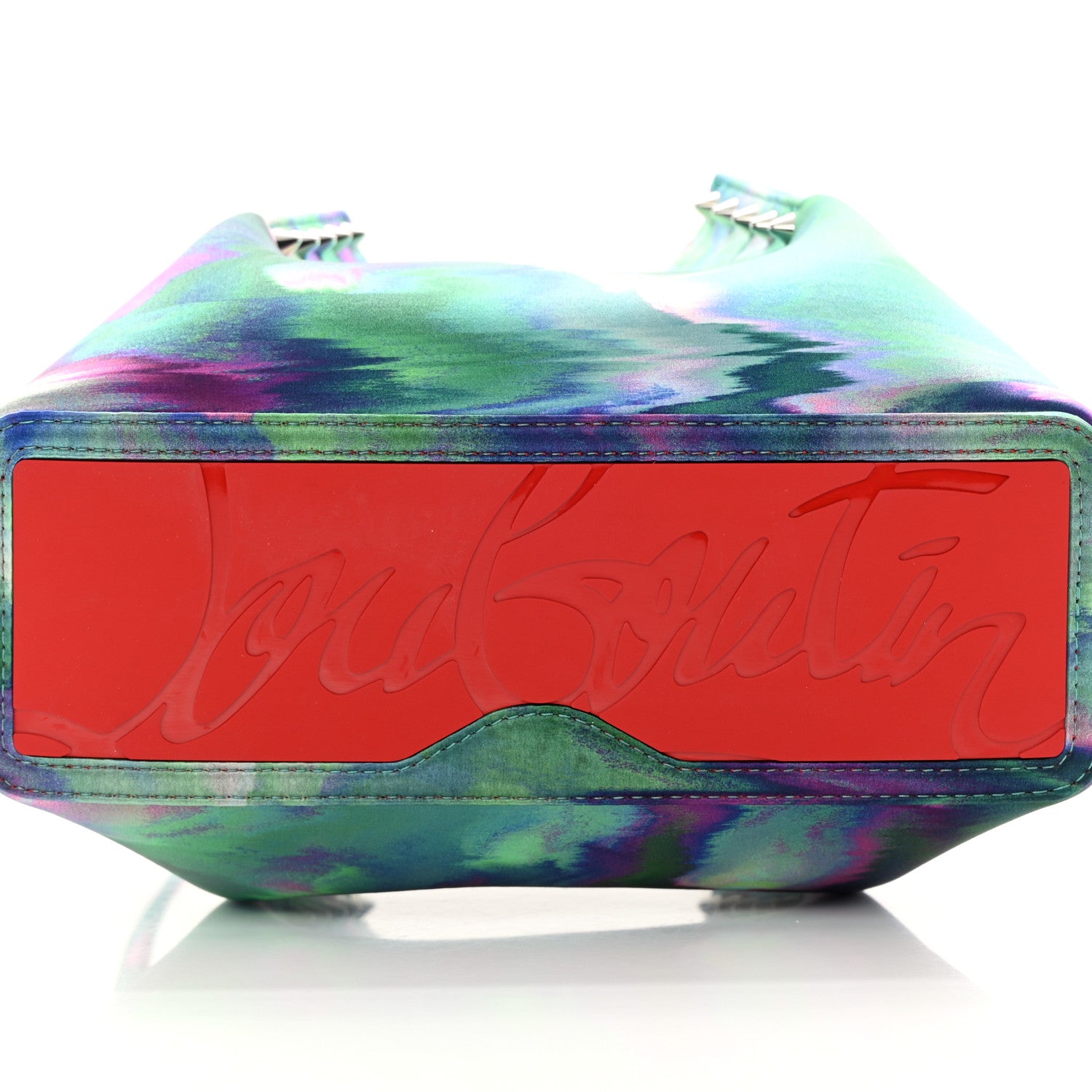 Christian Louboutin Satin Spiked Mini Cabarock Shopper Tote Multicolor 6 of 12