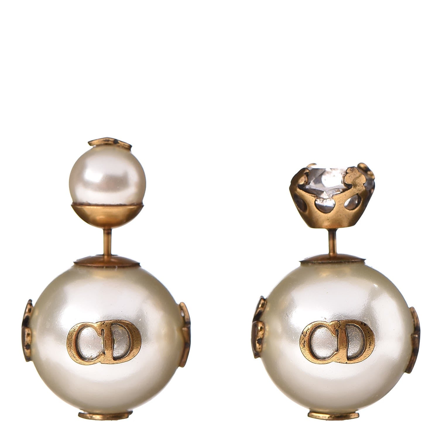 Christian Dior Mise En Dior Tribal Crystal Charm Earrings 1 of 4