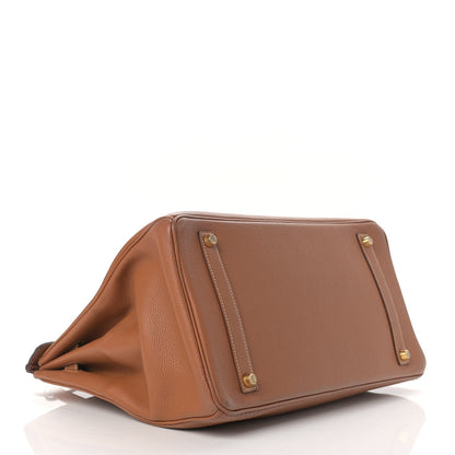 Hermes Taurillon Clemence Birkin 35 Gold 4 of 40