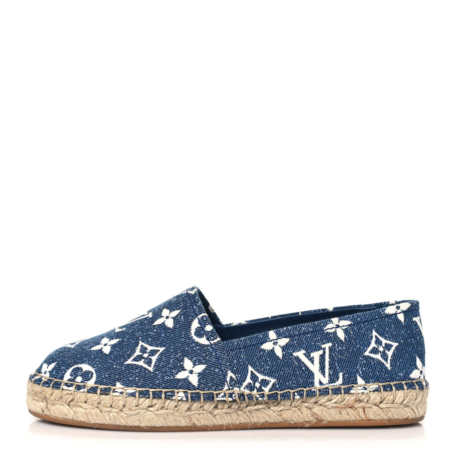 Louis Vuitton Monogram Denim Starboard Espadrille Flats 35 Blue 1 of 8