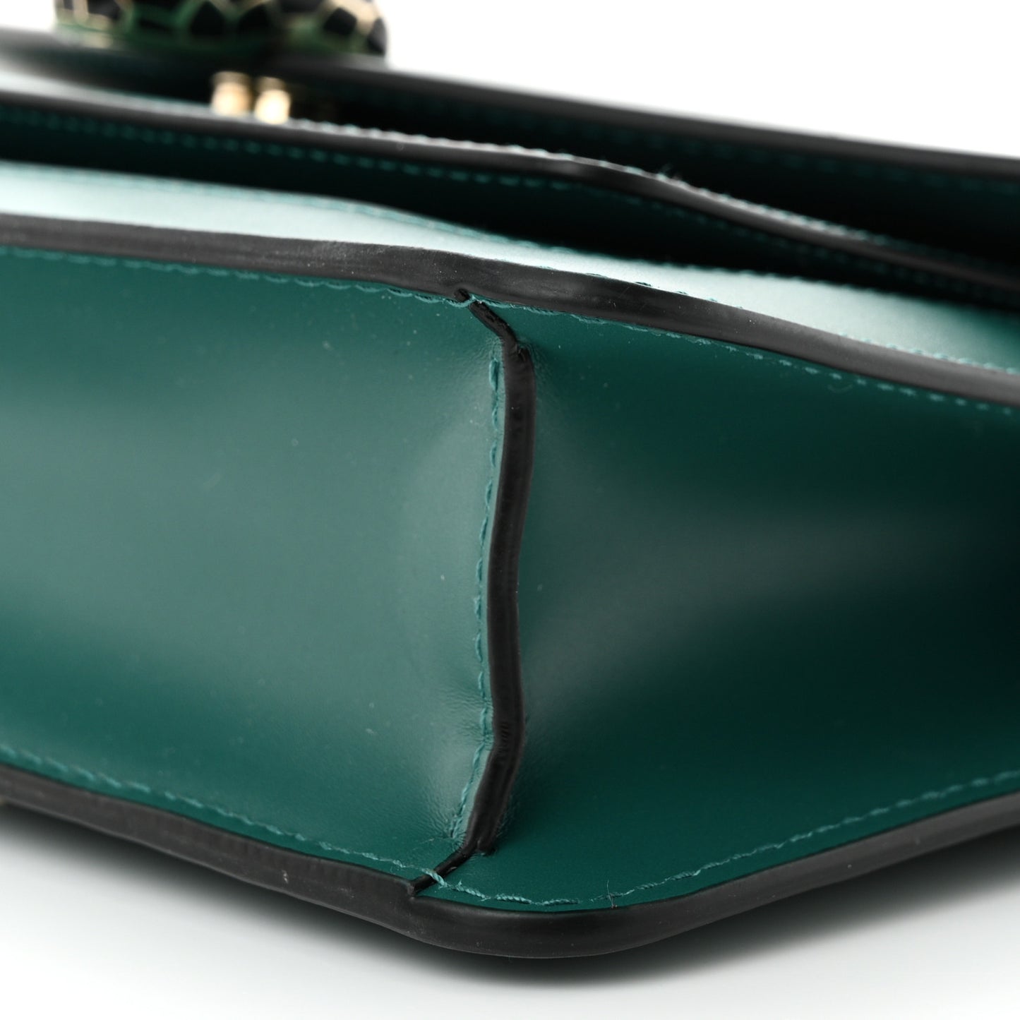 Calfskin Serpenti Forever East West Shoulder Bag Emerald Green
