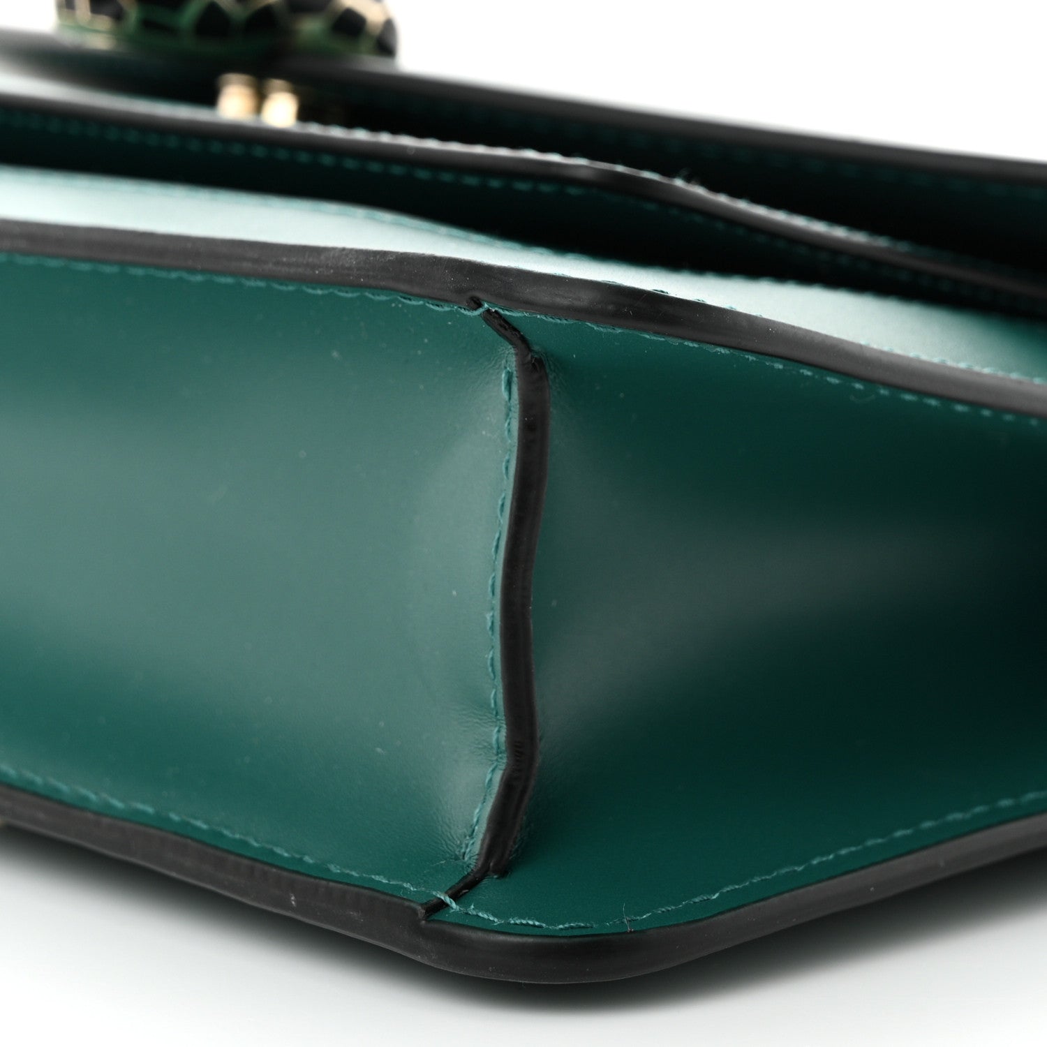 Bulgari Calfskin Serpenti Forever East West Shoulder Bag Emerald Green 10 of 10