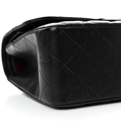 Chanel Caviar Quilted Jumbo Double Flap Black 9 of 12