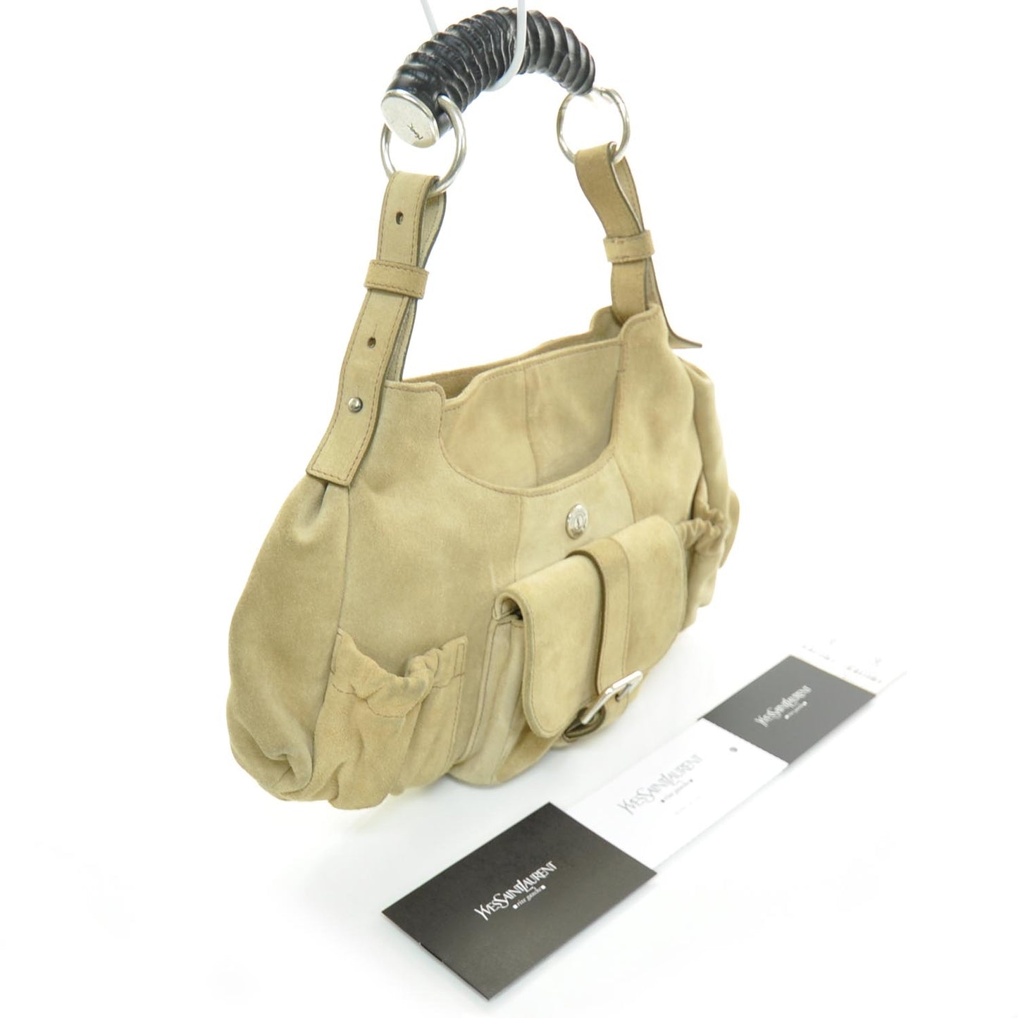 Suede Mala Mala Horn Bag