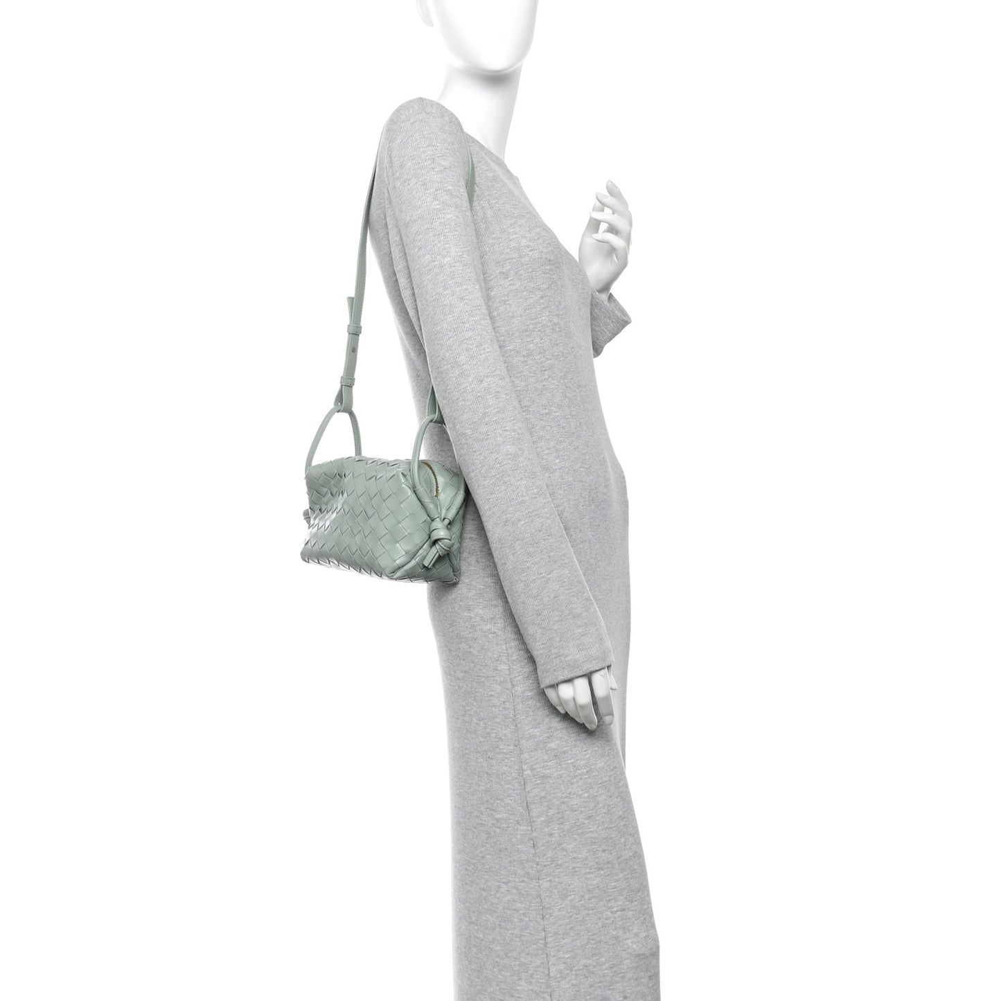 Calfskin Intrecciato Small Loop Top Handle Sauge