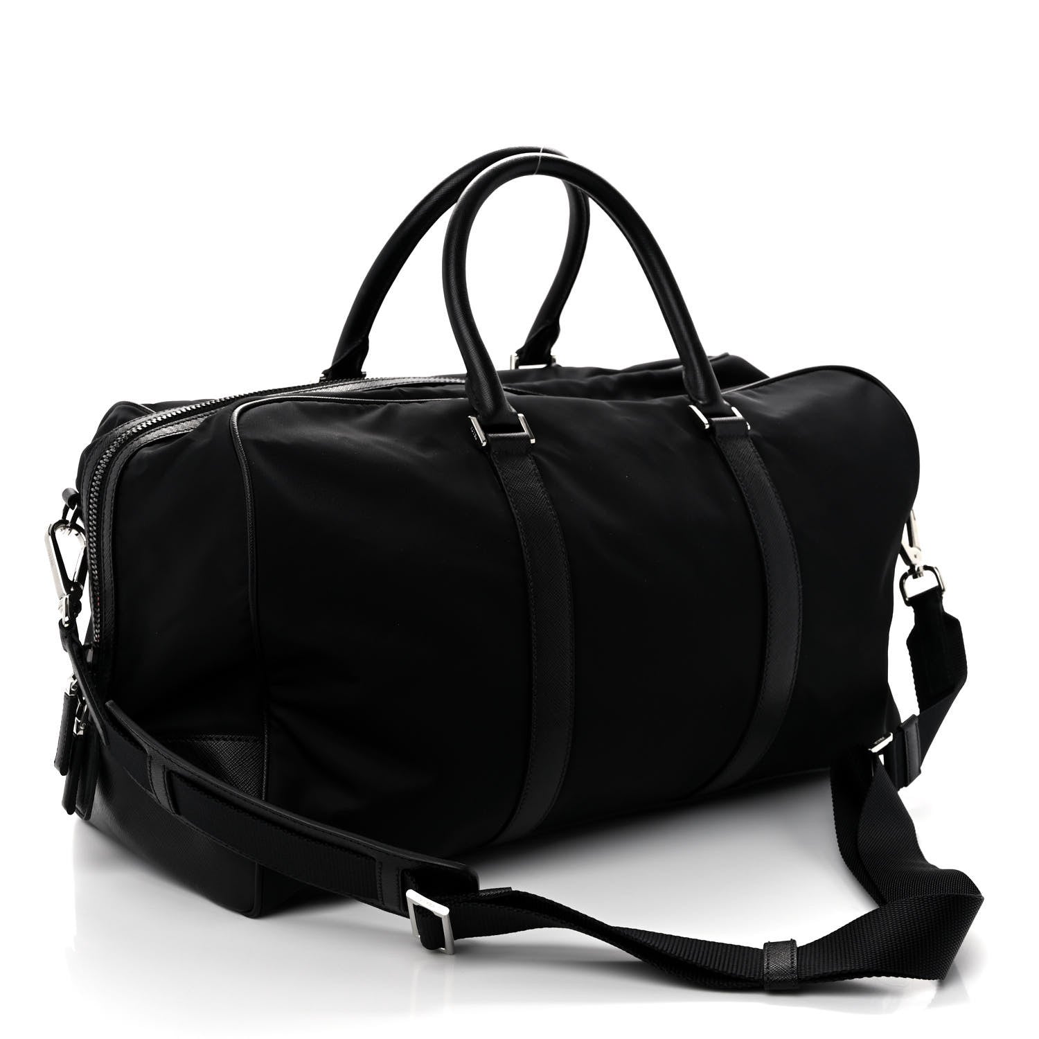 Prada Re-Nylon Saffiano Duffle Bag Black 3 of 9