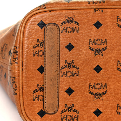 MCM Visetos Medium Liz Reversible Shopper Tote Cognac 11 of 21