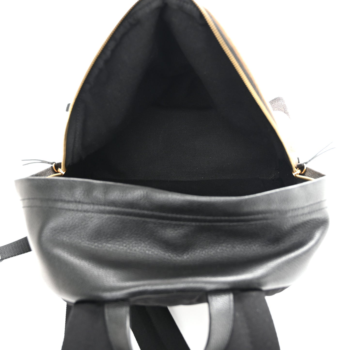 Mega Check Calfskin Abbeydale Simple Backpack Black Camel