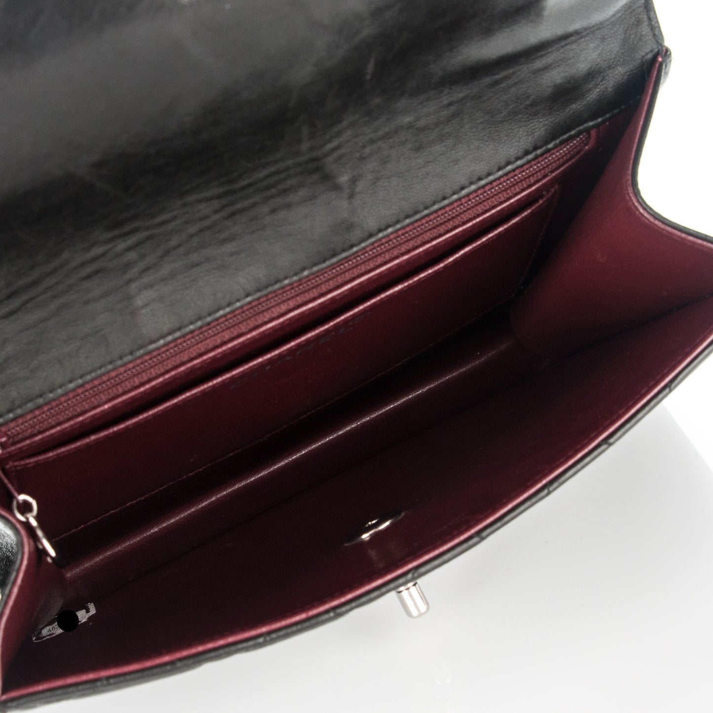Lambskin Quilted Single Flap Black