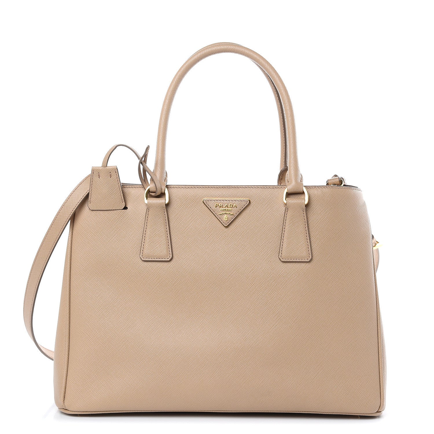 Prada Saffiano Lux Medium Tote Sabbia 1 of 12