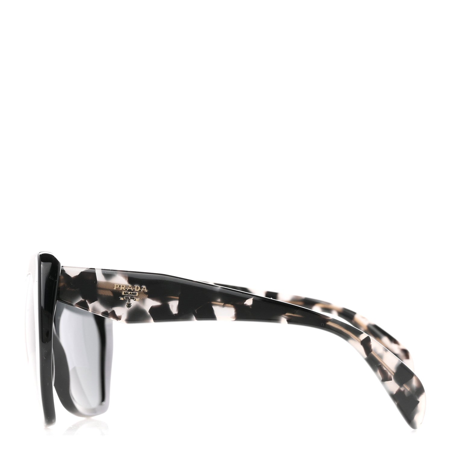 Prada Acetate Sunglasses SPR 16R Black Tortoise Grey 3 of 8