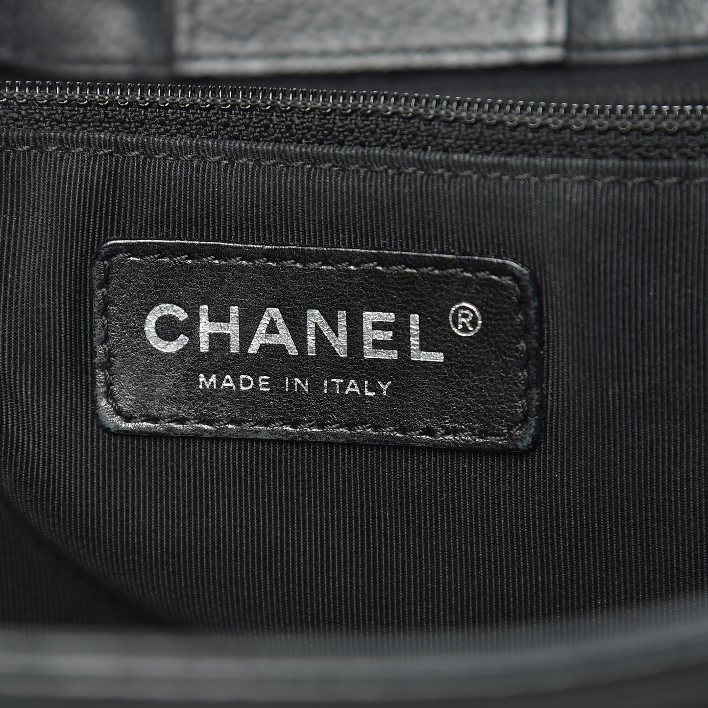Calfskin Cerf Executive Shopper Tote Black