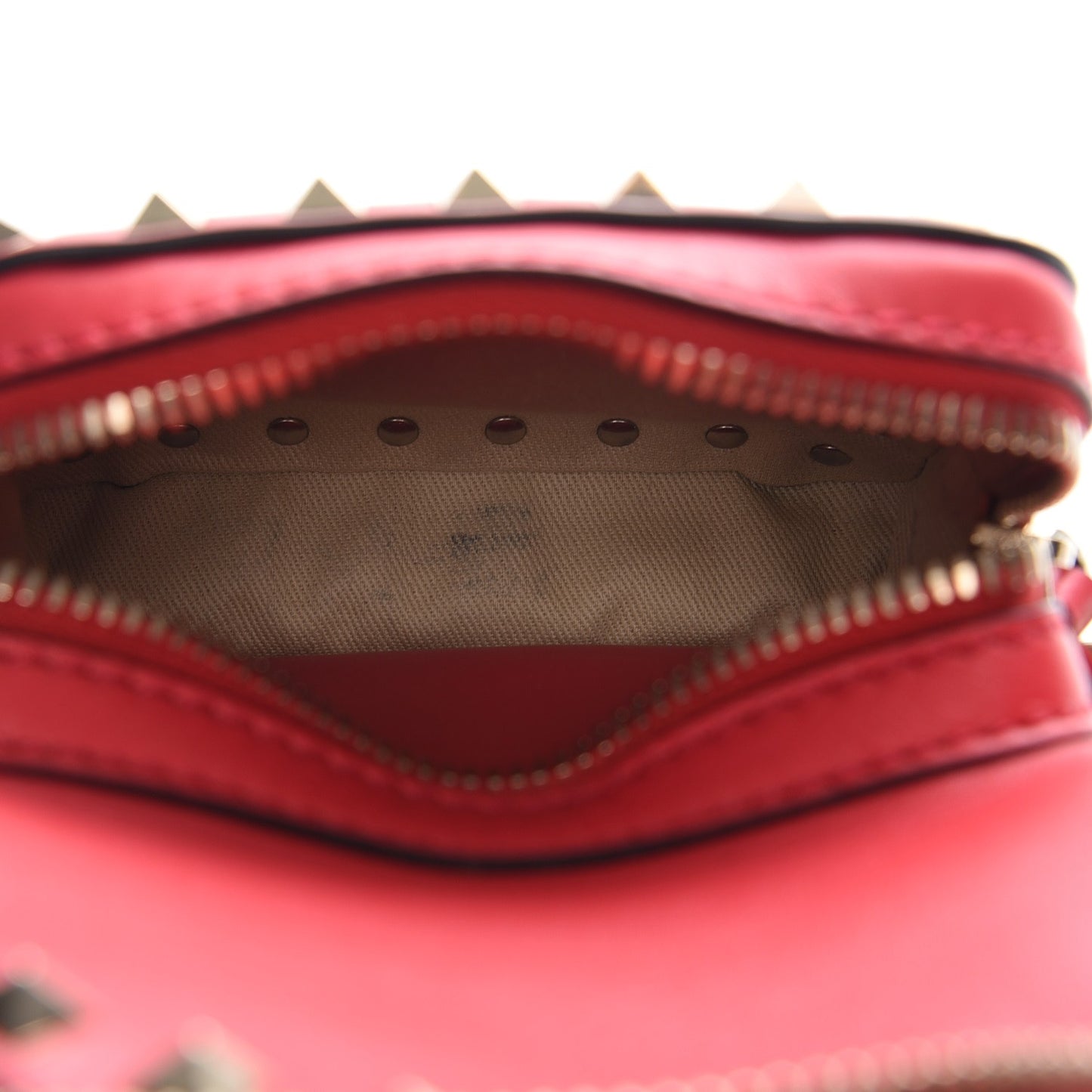 Calfskin Mini Rockstud Backpack Deep Fuxia