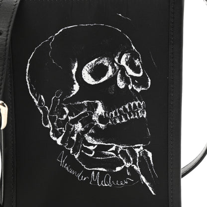 Alexander McQueen Calfskin Nylon Mini Skull Crossbody Bag Black 6 of 9