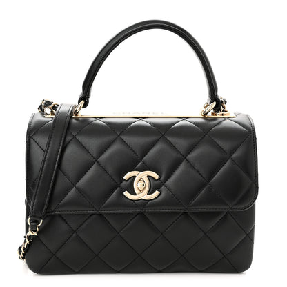 Chanel Lambskin Quilted Small Trendy CC Dual Handle Flap Bag Black 1 of 10