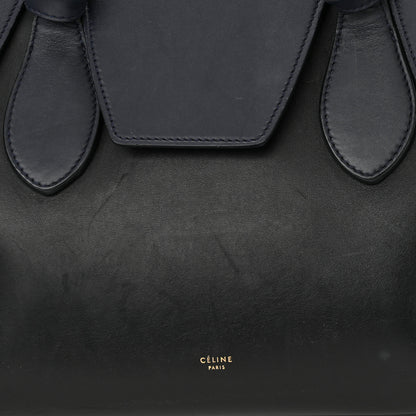 Celine Smooth Calfskin Large Bi-Color Tie Knot Tote Black Navy 8 of 22