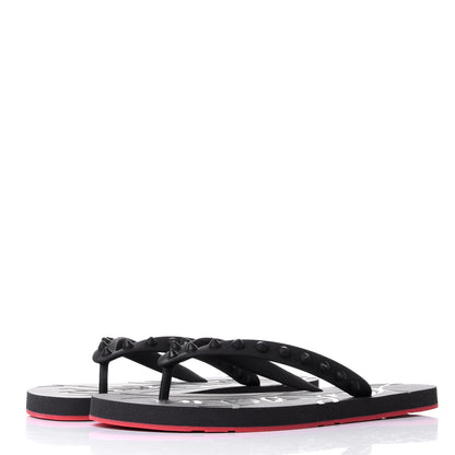 Christian Louboutin Rubber Spike Loubi Donna Flip Flop 38 Black 3 of 10