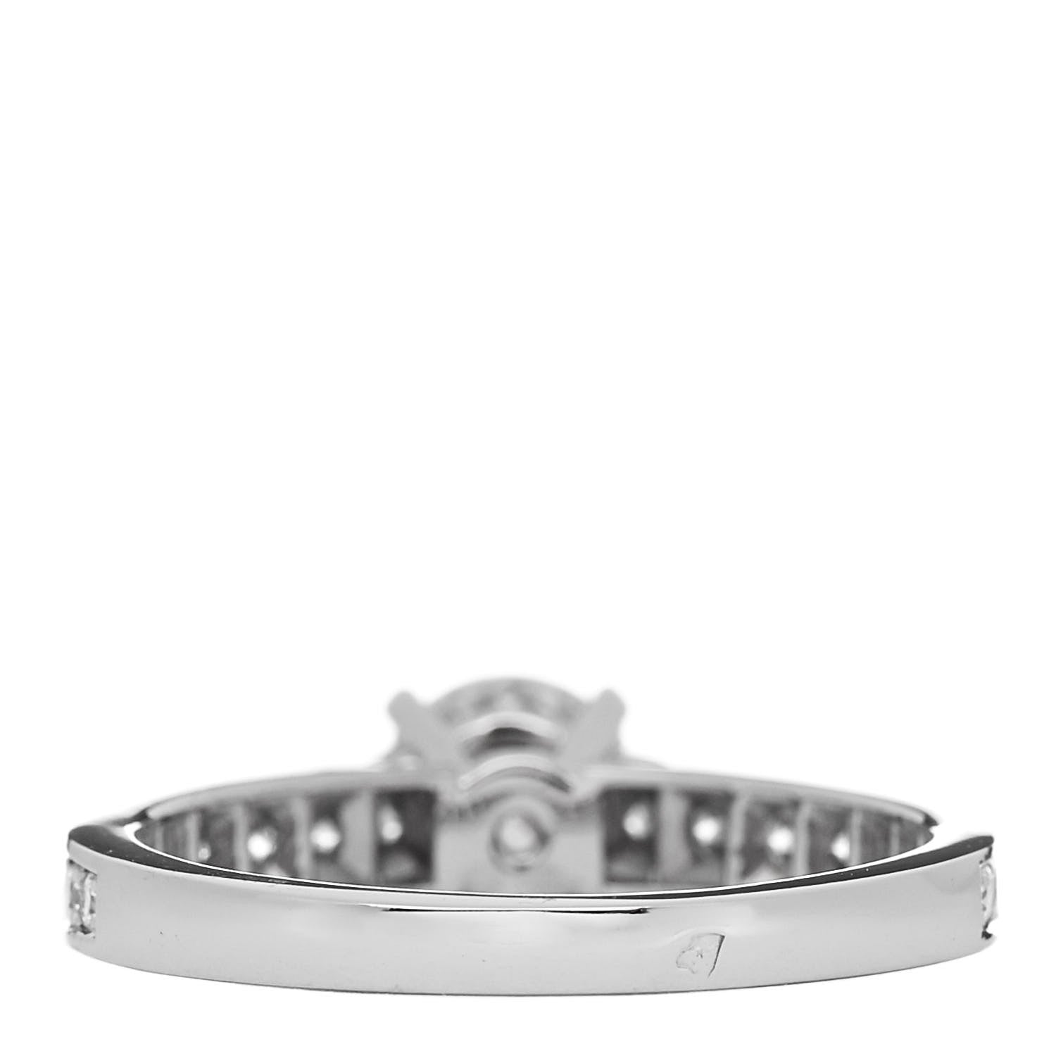 Cartier Platinum Diamond .80ct Solitaire 1895 Engagement Ring 51 5.75 4 of 5