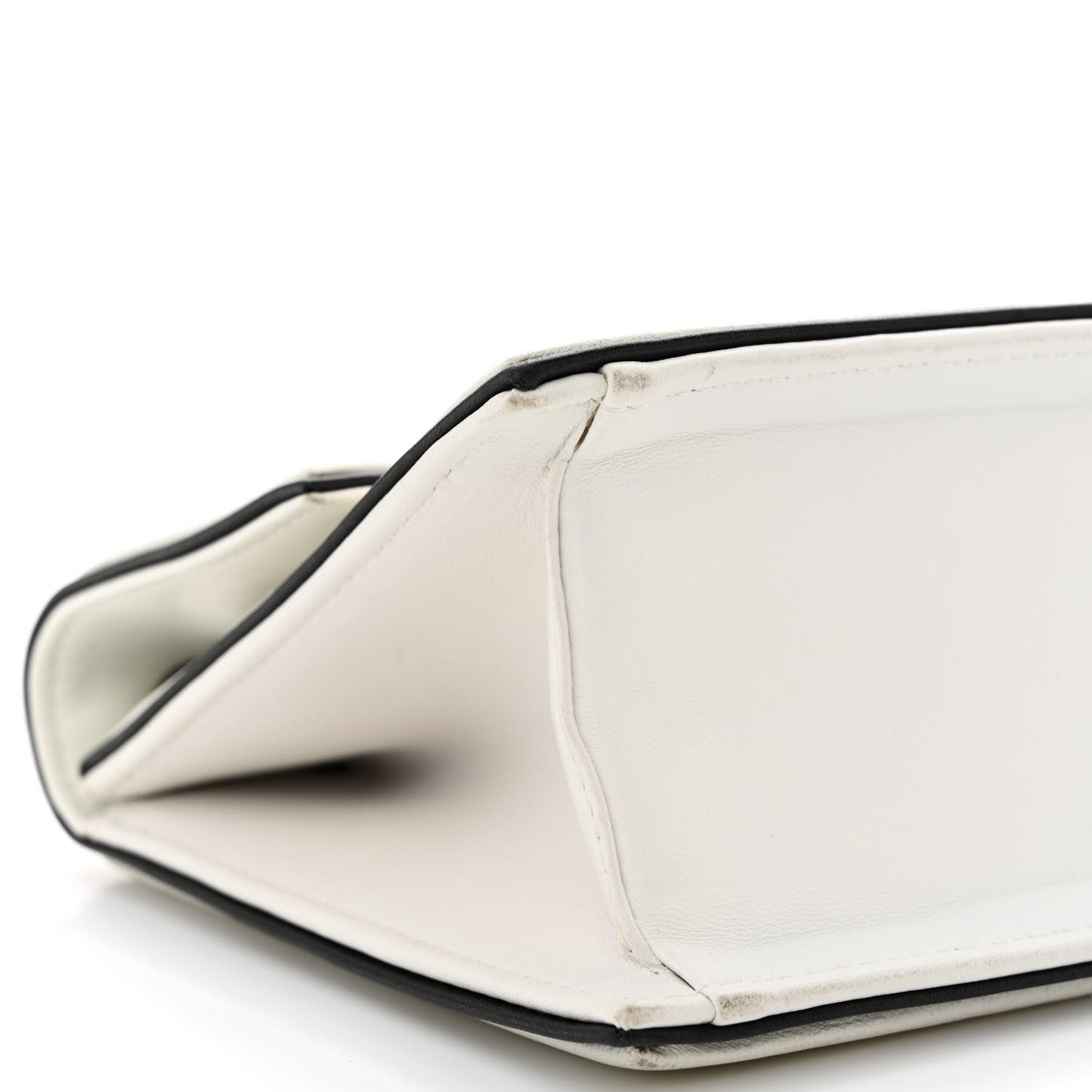 Lambskin Mademoiselle East West Flap White