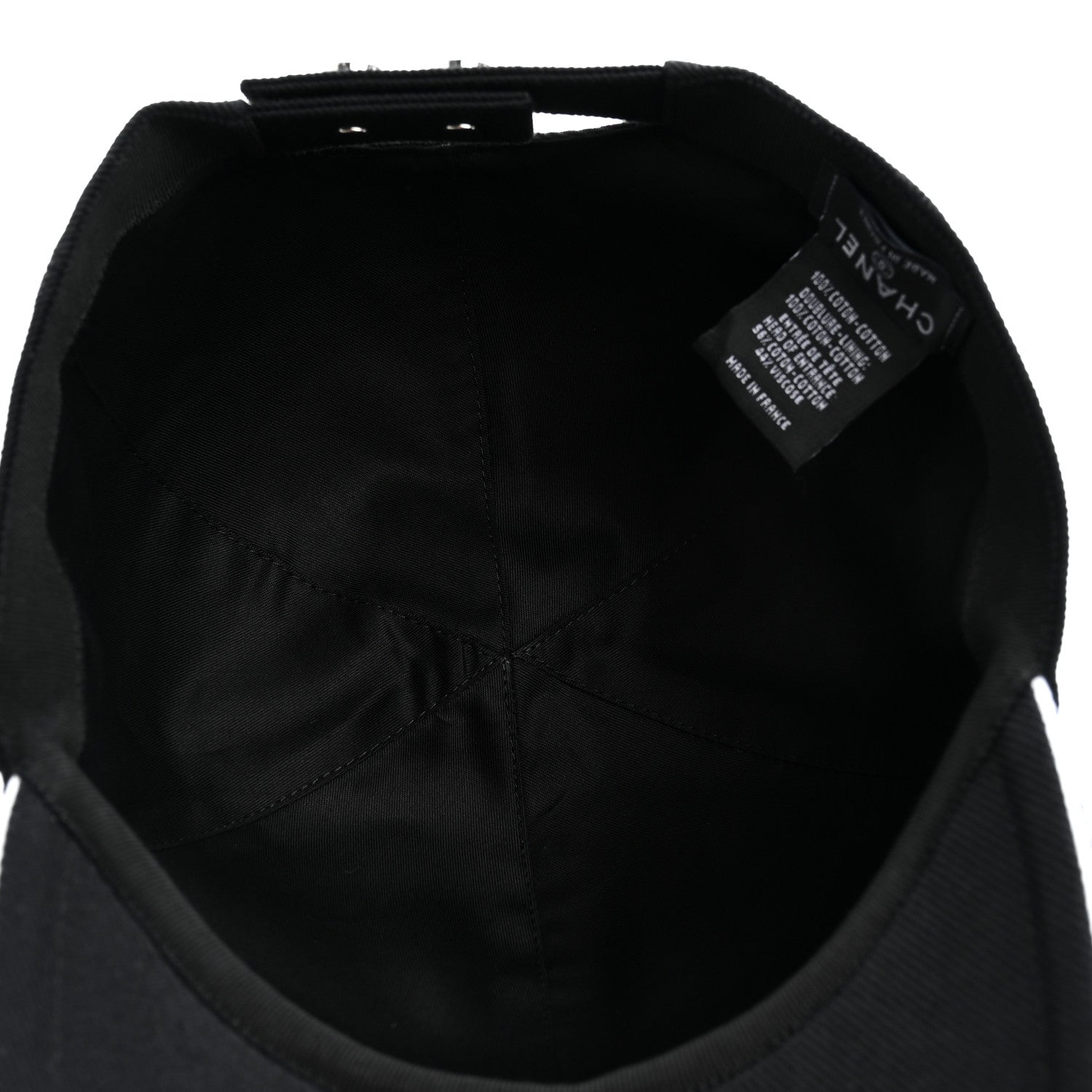 Chanel Cotton CC Cap Hat Black White 7 of 8