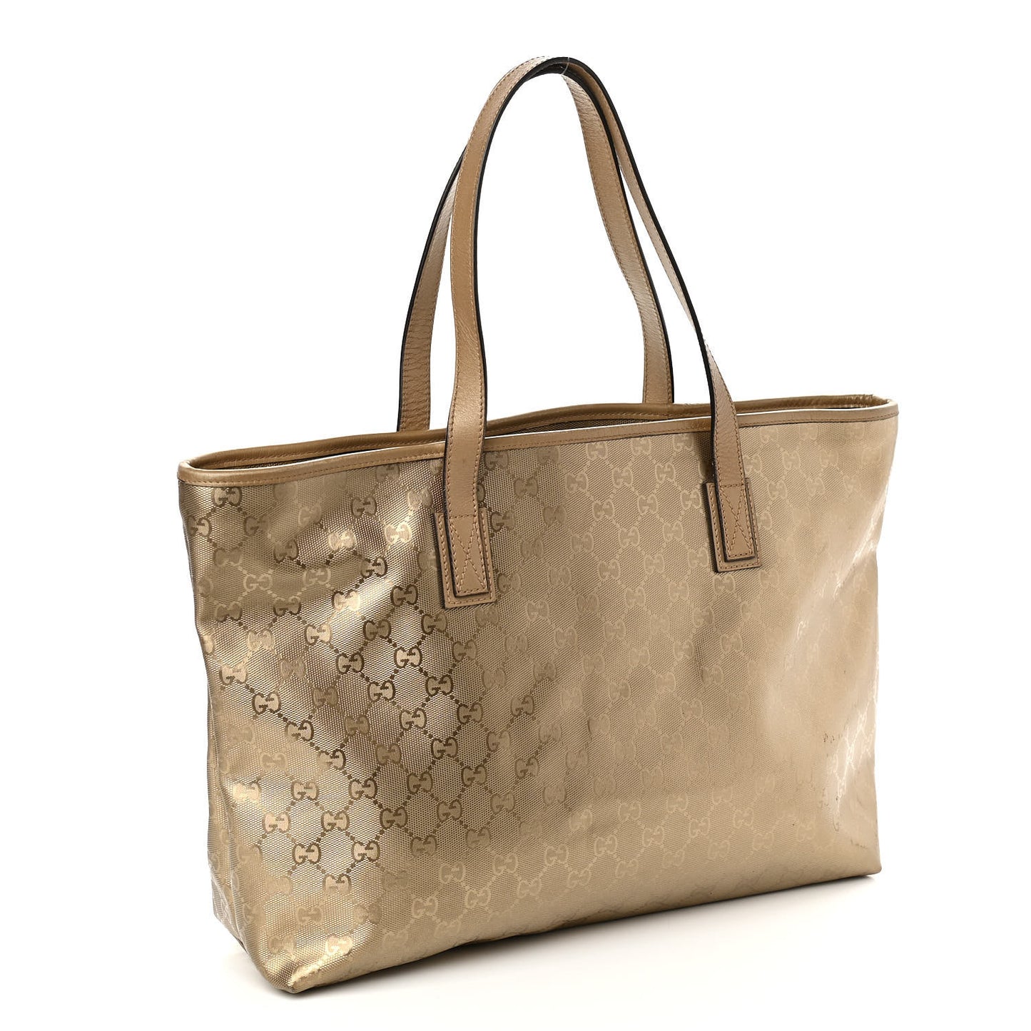 Imprime Monogram Medium Zippered Shopping Tote Champagne