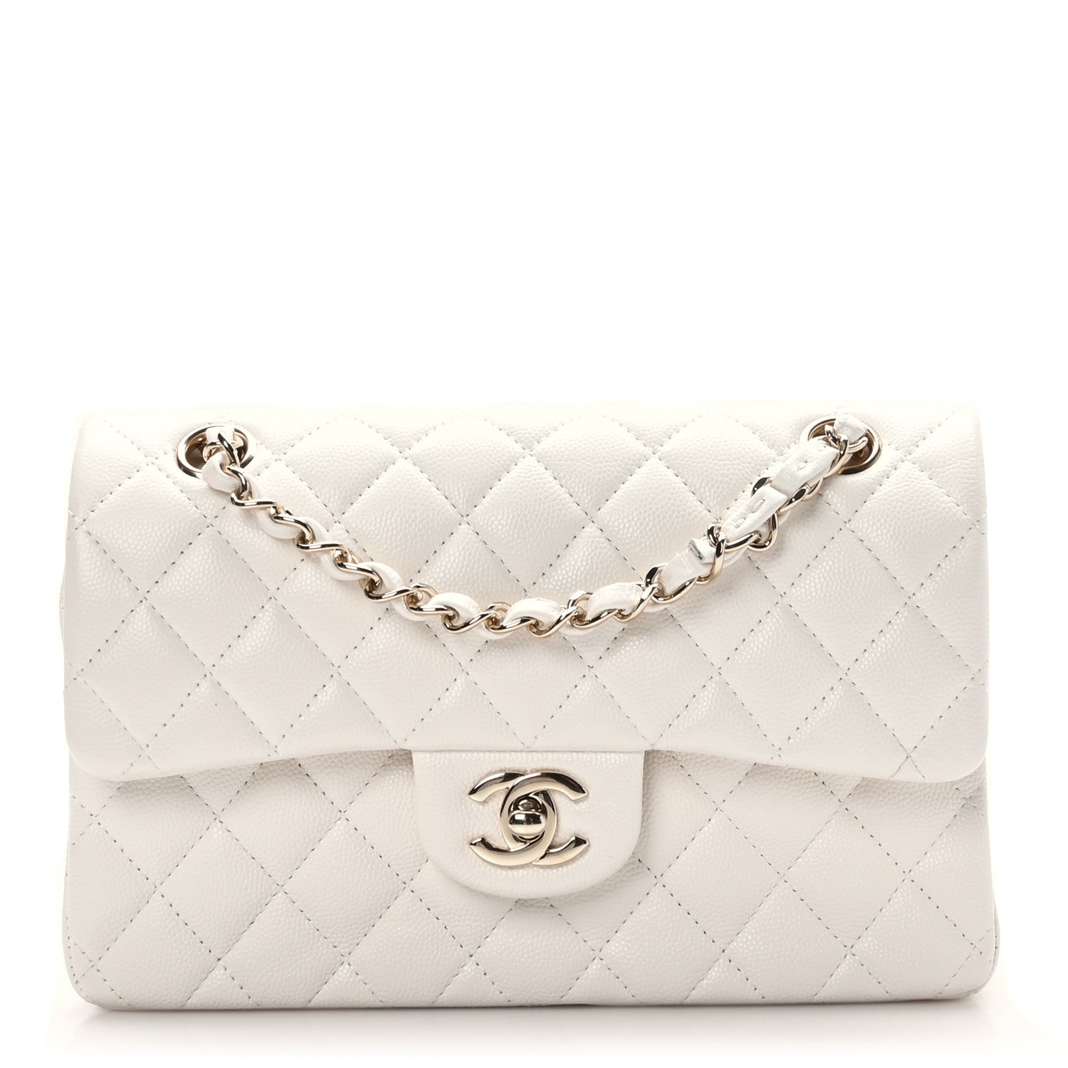 Chanel Caviar Quilted Small Double Flap White 1 of 9