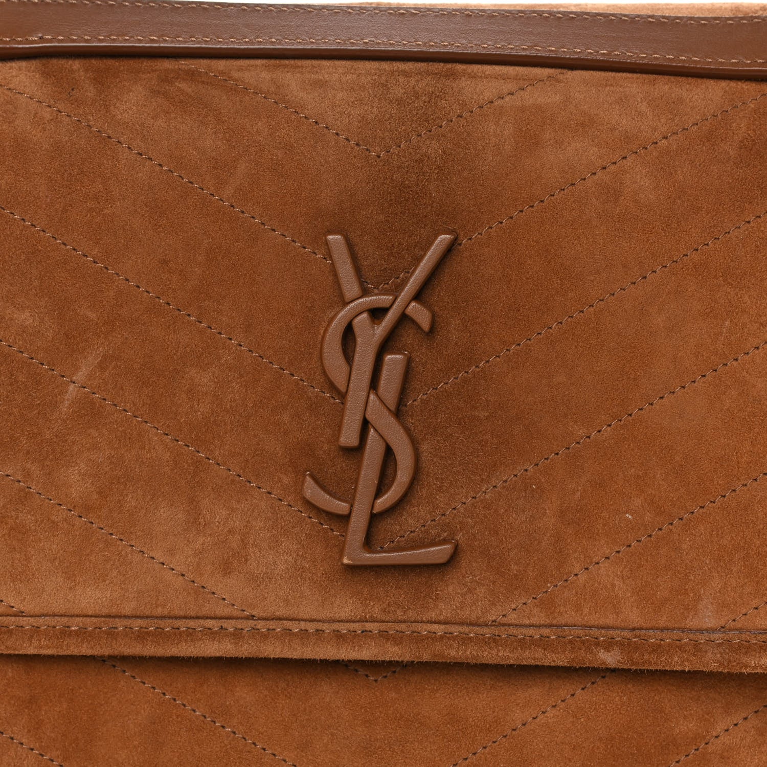 Saint Laurent Suede Monogram Medium Niki Chain Satchel Cinnamon 8 of 12