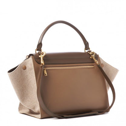 Celine Smooth Calfskin Linen Medium Tri-Color Trapeze Taupe 2 of 7