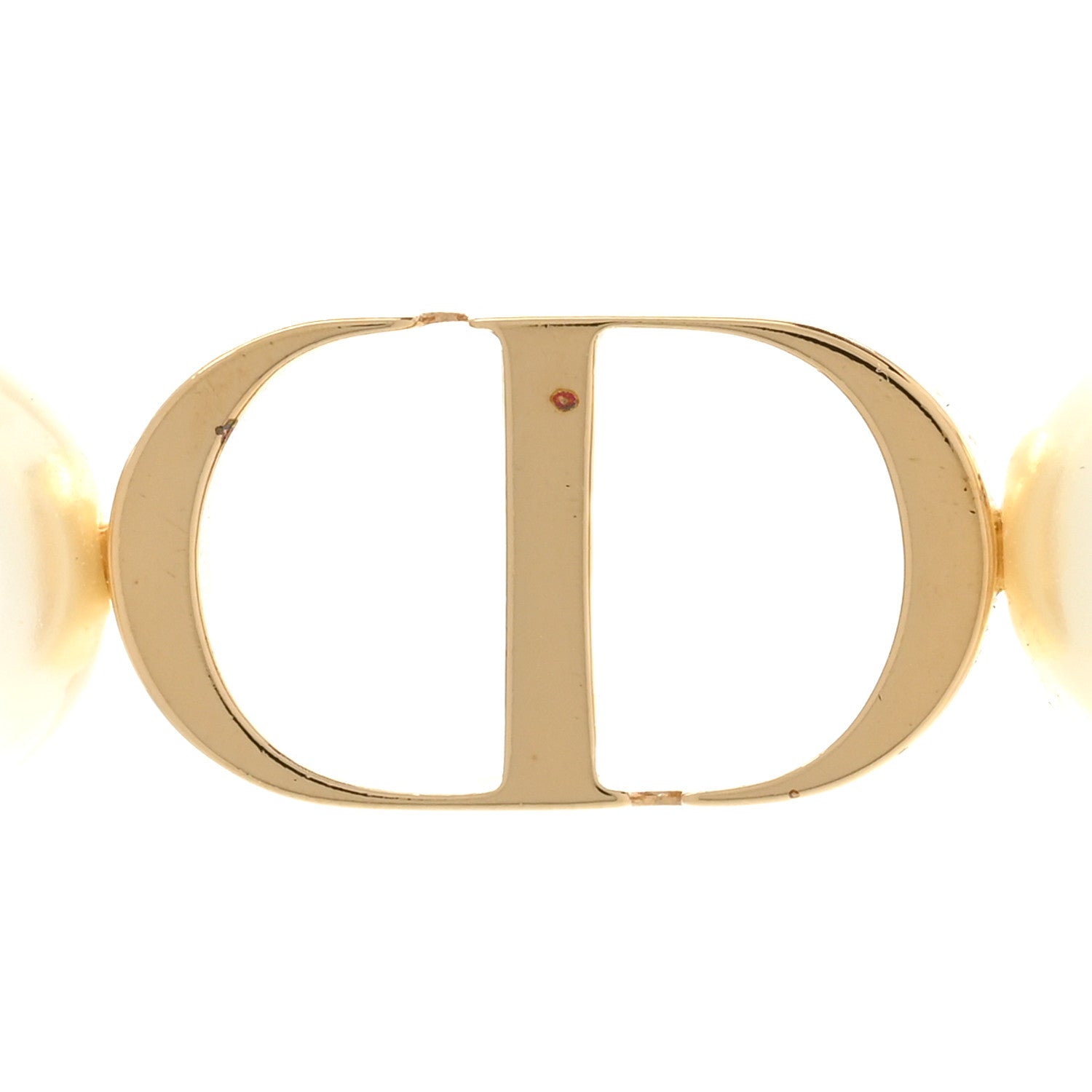 Christian Dior Pearl 30 Montaigne Choker Necklace Gold 1406364