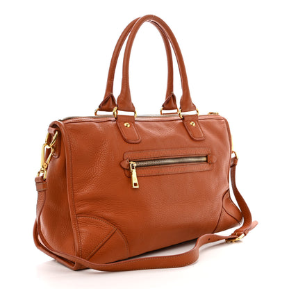 Prada Vitello Daino Shopping Satchel Rame 3 of 15